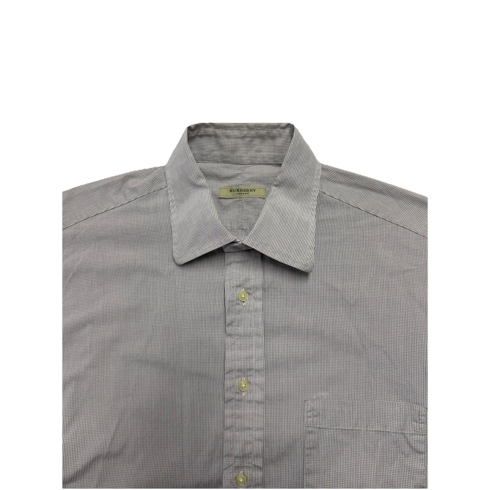 Burberry‎ London Regular Fit Purple/White Check Cotton Dress Shirt 16 32/33